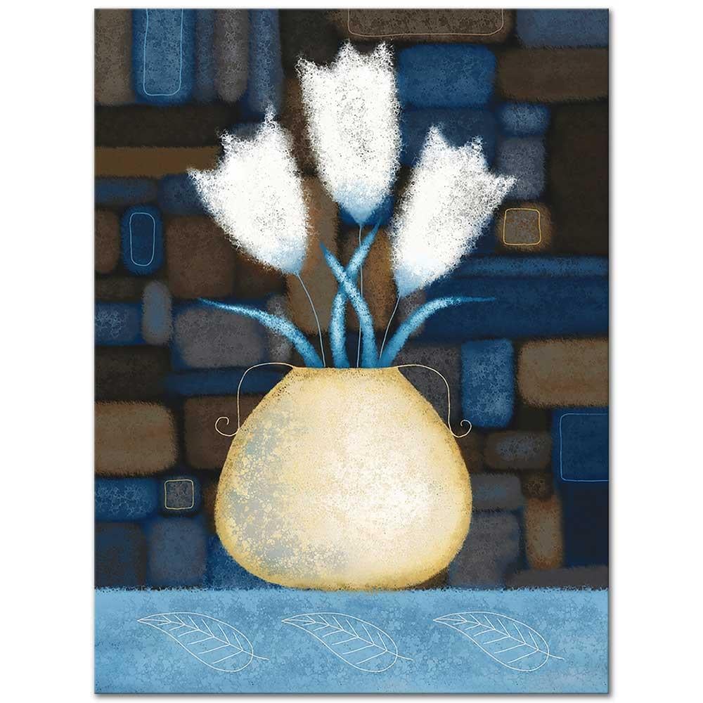 Tulips in a Yellow Vase