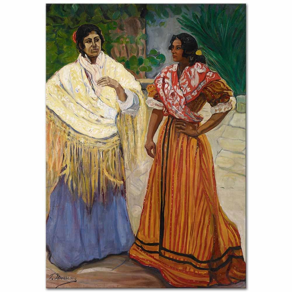 Two Gypsies by Francisco Iturrino