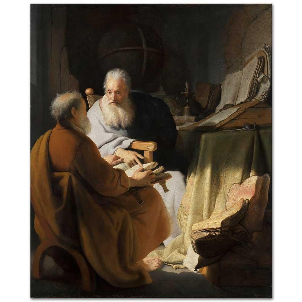 Two Old Men Disputing by Rembrandt van Rijn