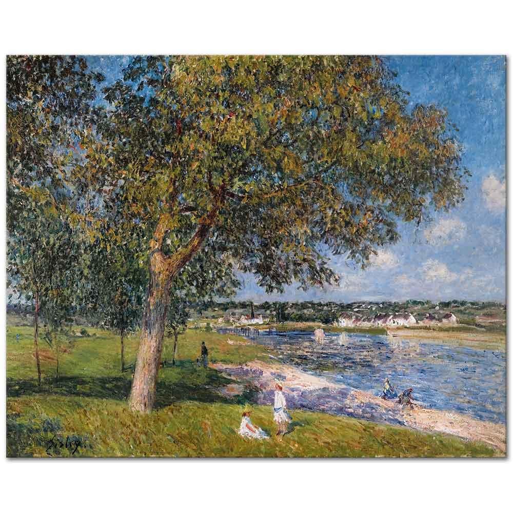 Un Noyer Dans La Prairie De Thomery by Alfred Sisley as Art Print