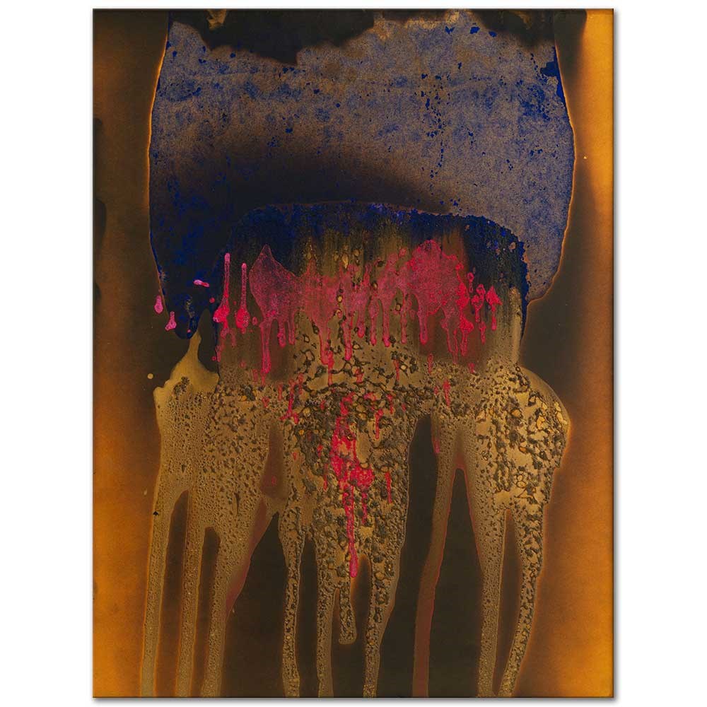 Untitled Fire Color Painting by Yves Klein