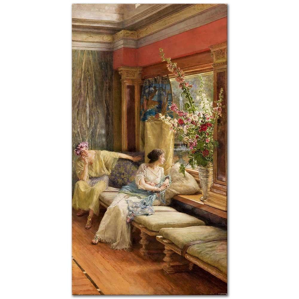 Sir Lawrence Alma Tadema Boşuna Kur Yapış Kanvas Tablo