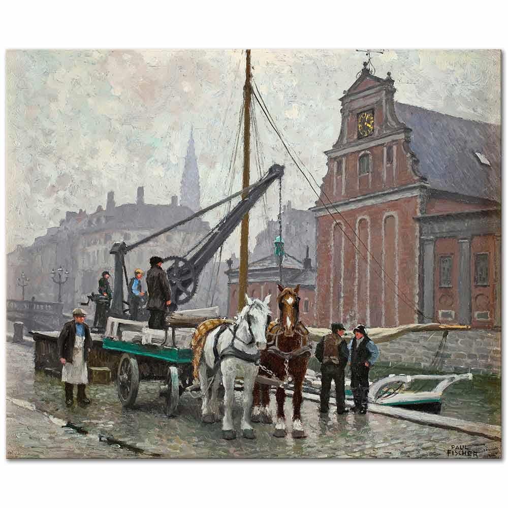 Ved Holmes Church by Paul Fischer as Fine Art Print
