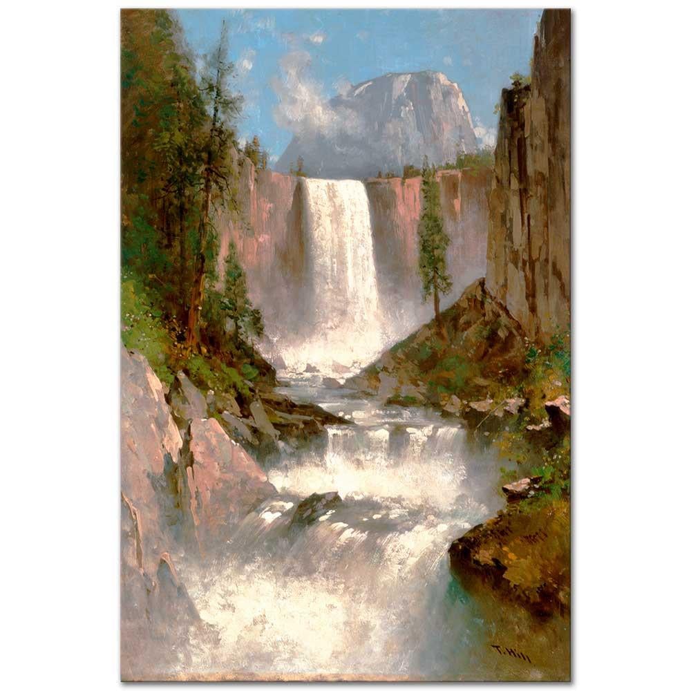 Thomas Hill Vernal Şelalesi Yosemite Kanvas Tablo