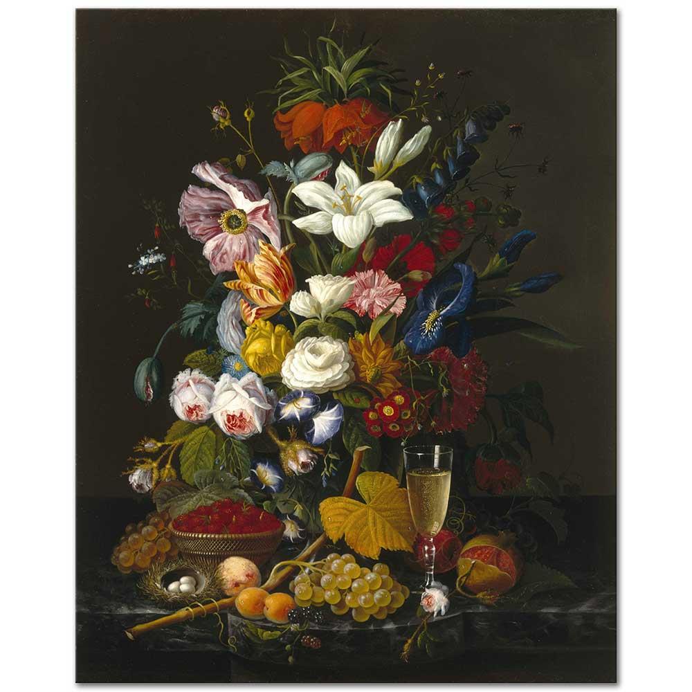 Severin Roesen Victoryan Buket Kanvas Tablo
