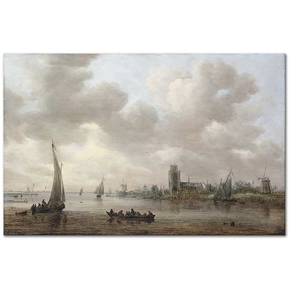 View of the Oude Maas near Dordrecht by Jan van Goyen as Fine Art Print