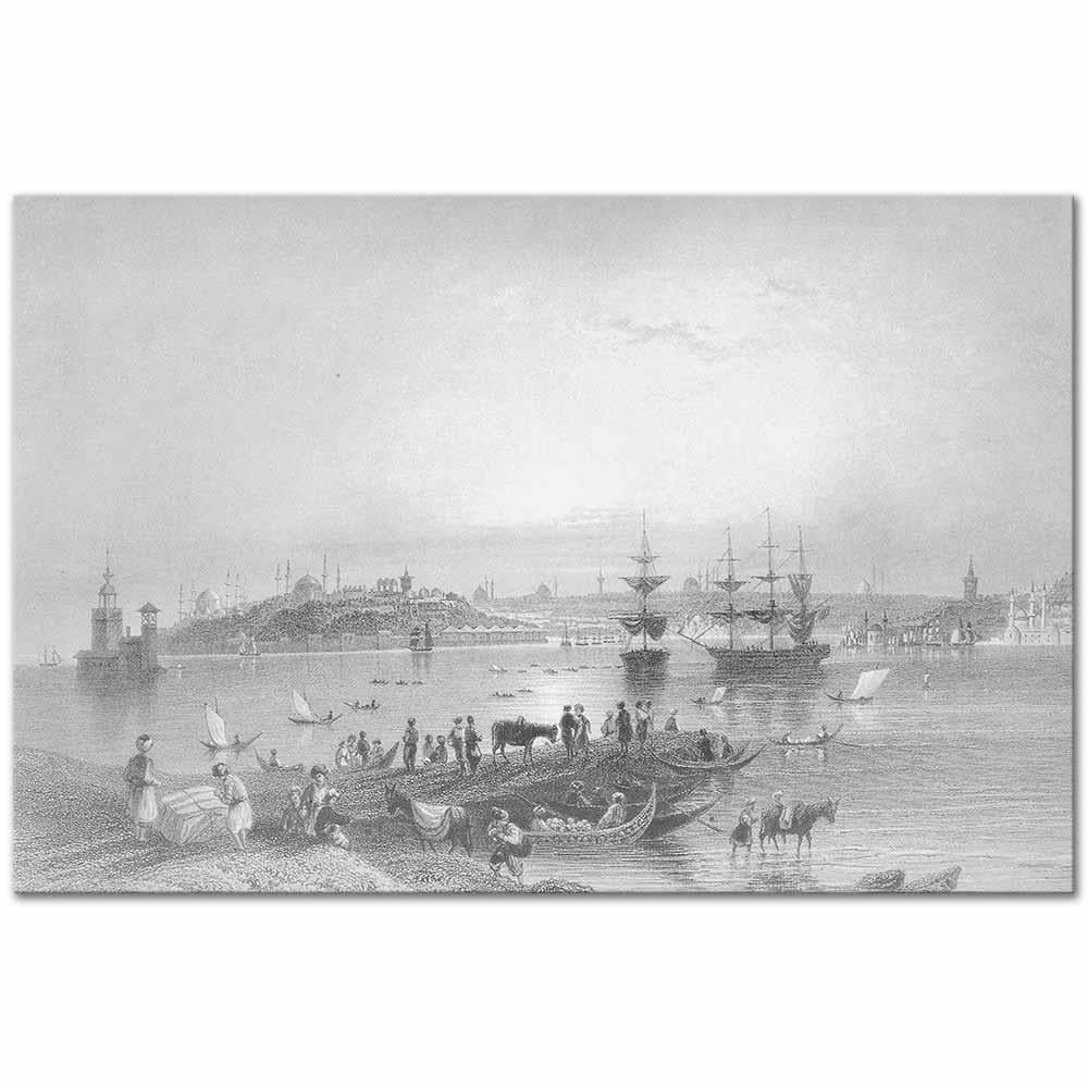 View to Kadikoy by William Henry Bartlett as Art Print