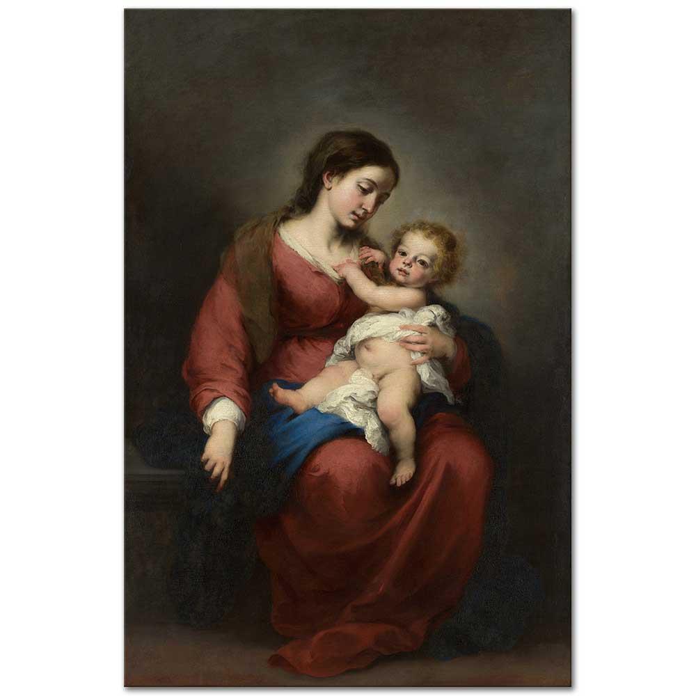 Bartolome Esteban Murillo Bakire ve Çocuk Kanvas Tablo