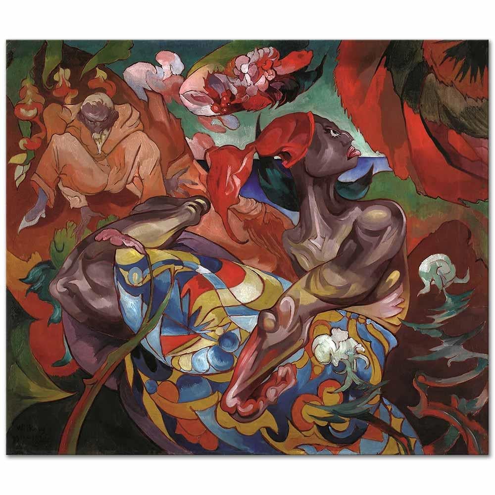 Stanislaw Ignacy Witkiewicz Maharaja'yı Ziyaret Kanvas Tablo