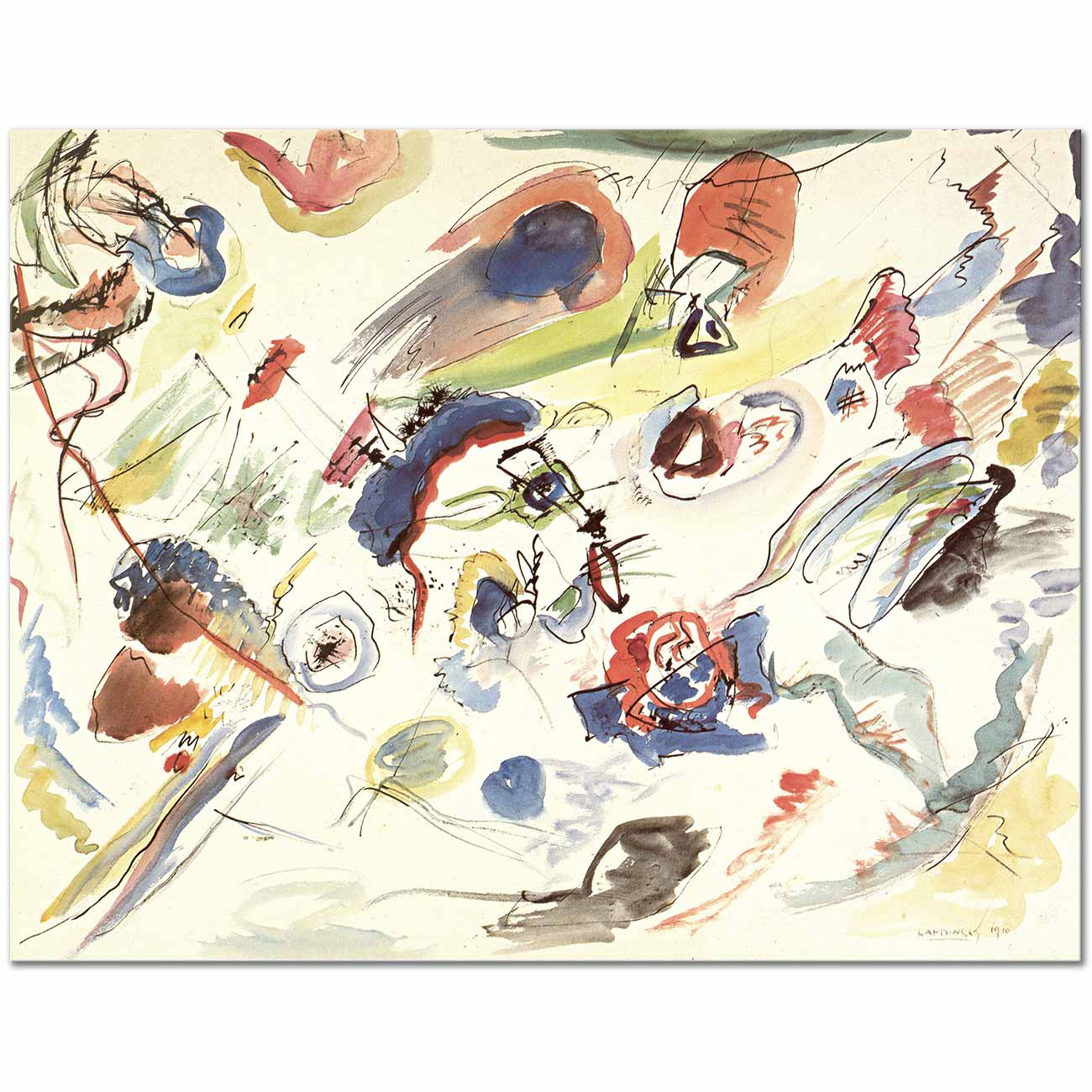 Wassily Kandinsky First Abstract Watercolor Art Print
