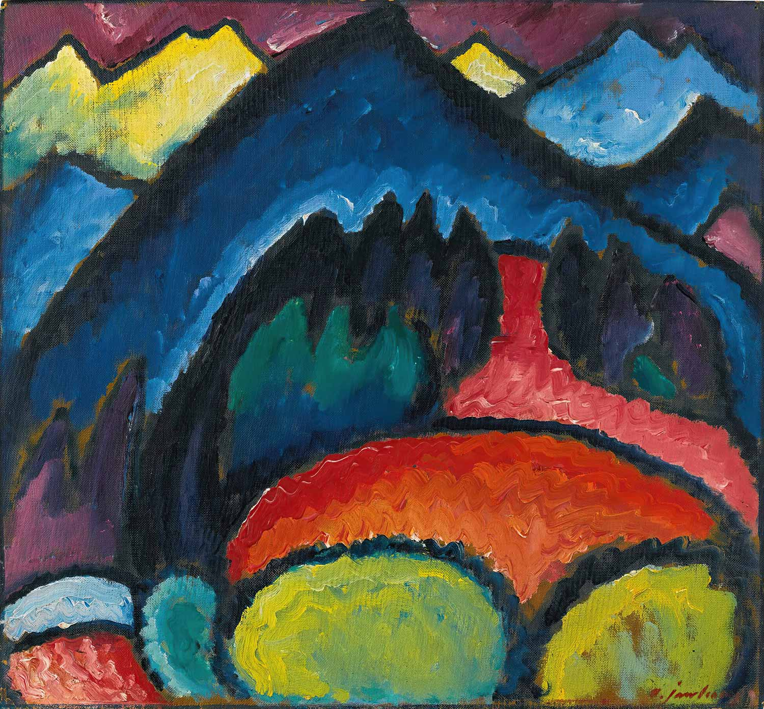Wassily Kandinsky Lithograph Blue The Boat Art Print