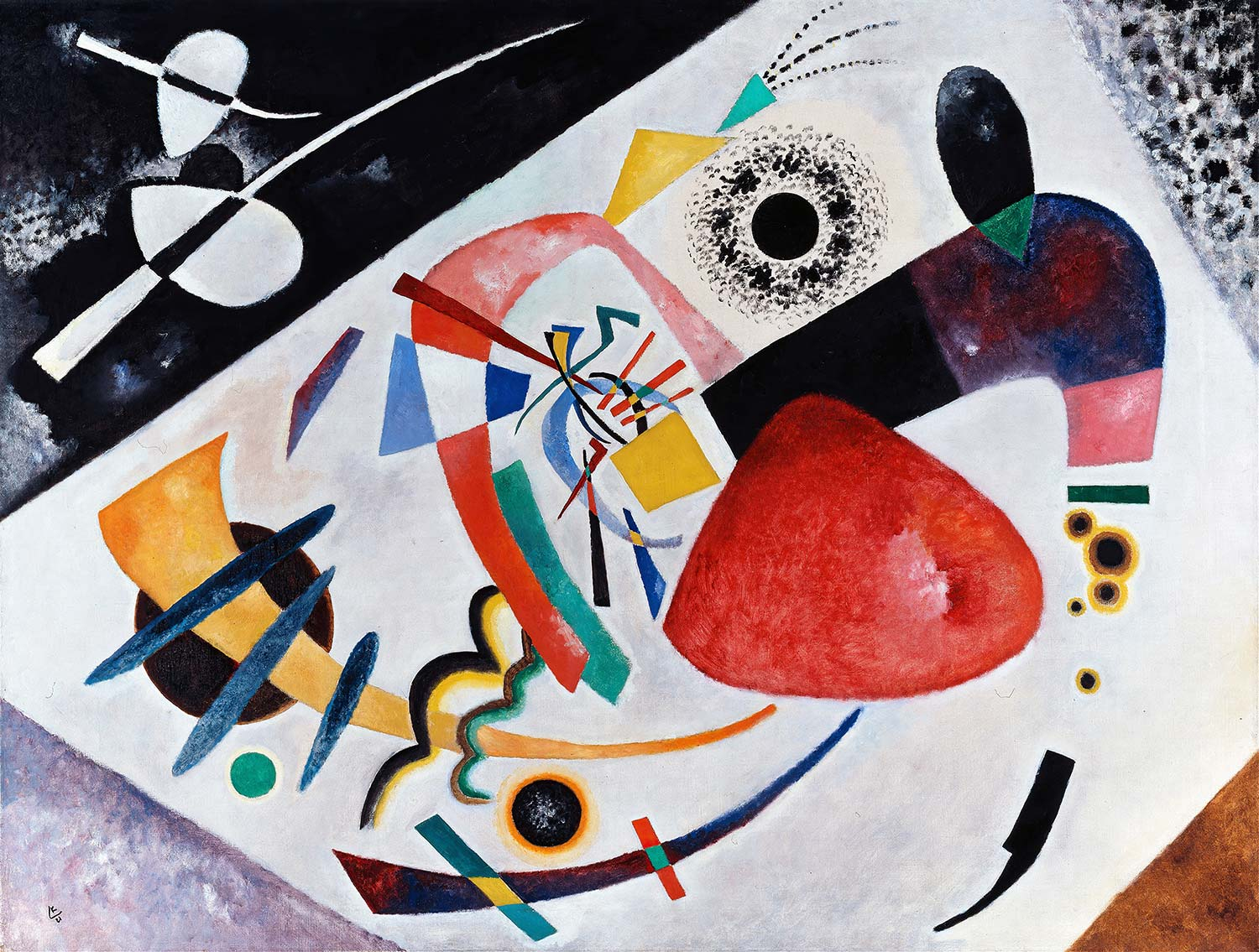 Wassily Kandinsky Kırmızı Spot 02 Kanvas Tablo