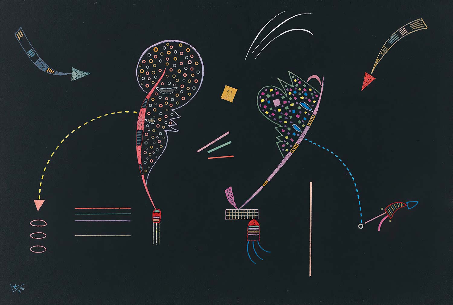 Wassily Kandinsky Two Sides Art Print