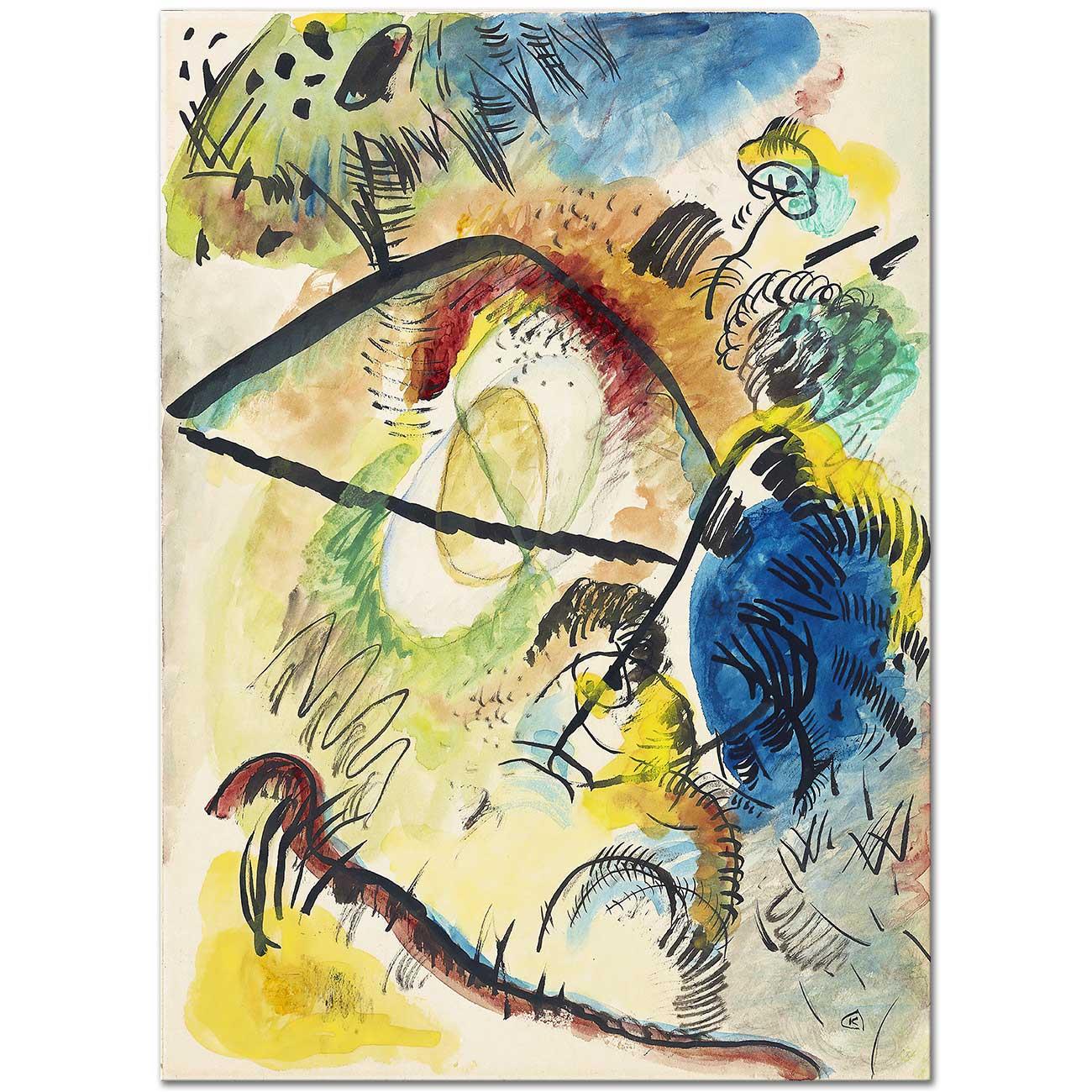 Watercolor IX With Black Lines by Wassily Kandinsky