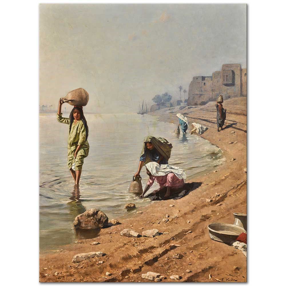Water Carriers On The Nile by Franz Xaver Kosler