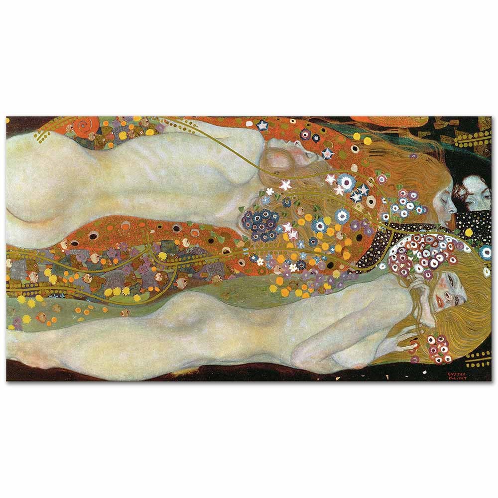 Gustav Klimt Su Yılanı Kanvas Tablo
