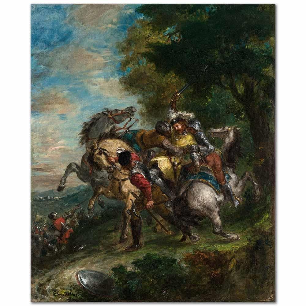 Eugene Delacroix Weislingen Götz'ün Adamları Tarafından Yakalanırken Kanvas Tablo
