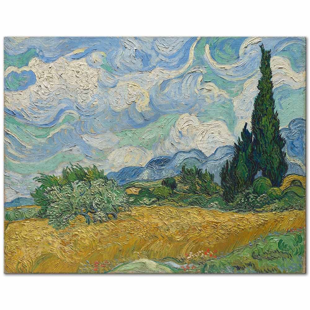 Vincent van Gogh Selvili Çayır Kanvas Tablo
