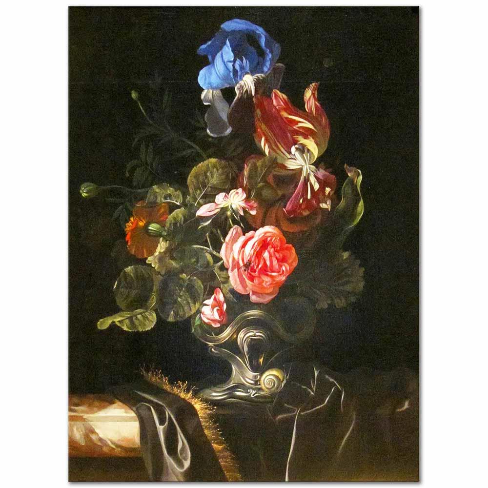 Willem van Aelst Çiçekler Kanvas Tablo