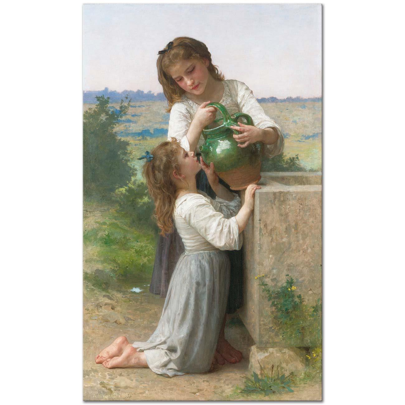 William Adolphe Bouguereau Çeşme Başında Kanvas Tablo