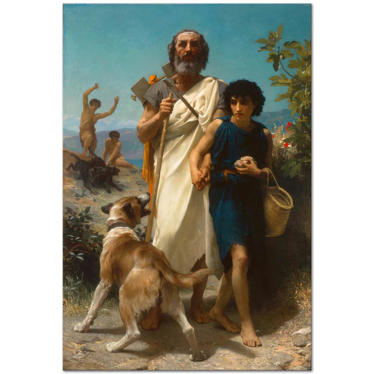 Homer and his Guide by William Adolphe Bouguereau