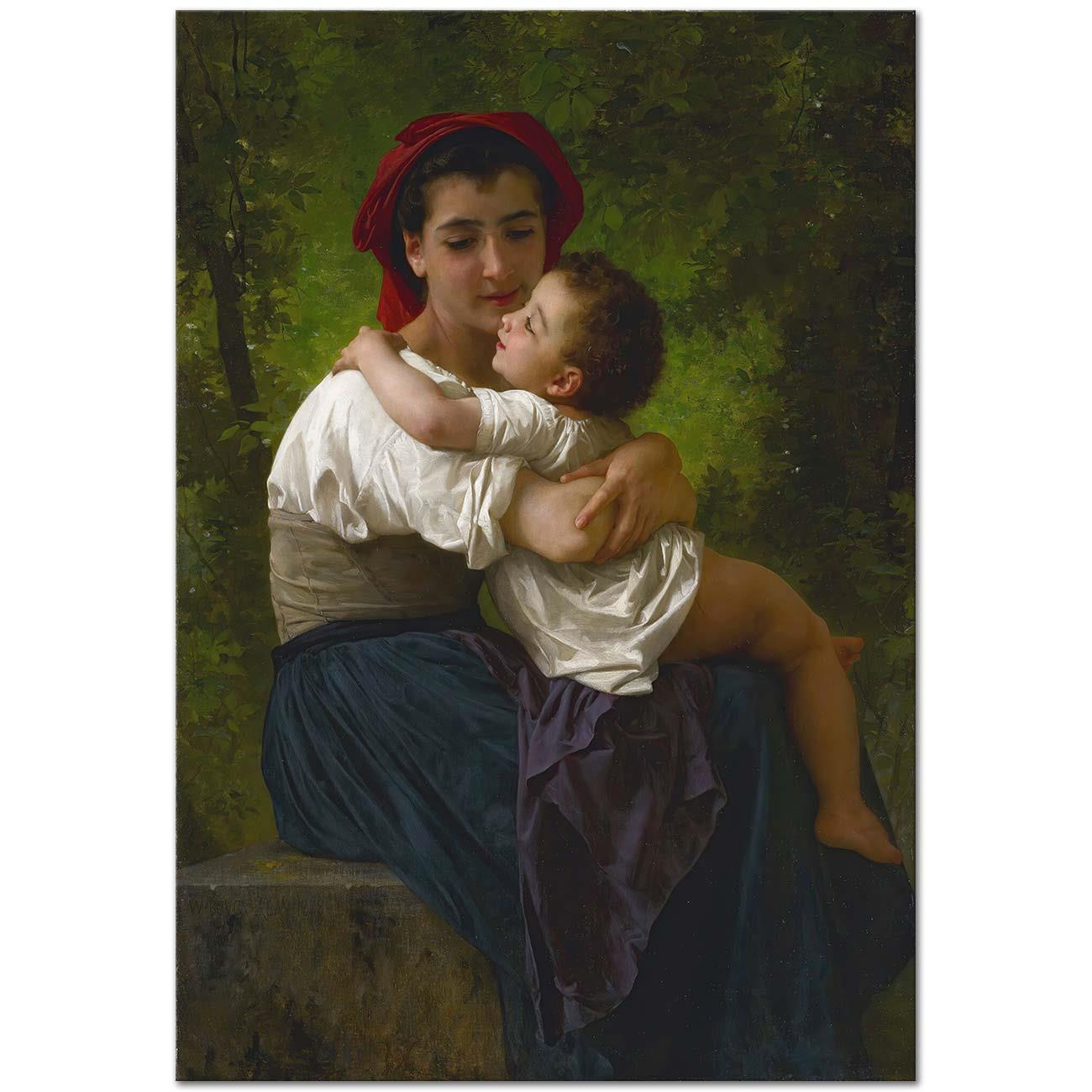 William Adolphe Bouguereau Le Petit Câlin Art Print