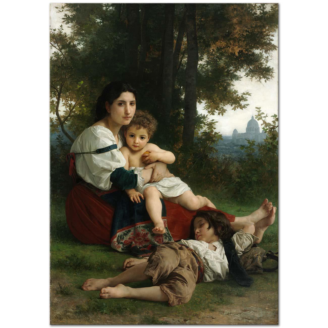 William Adolphe Bouguereau Dinlenme Kanvas Tablo