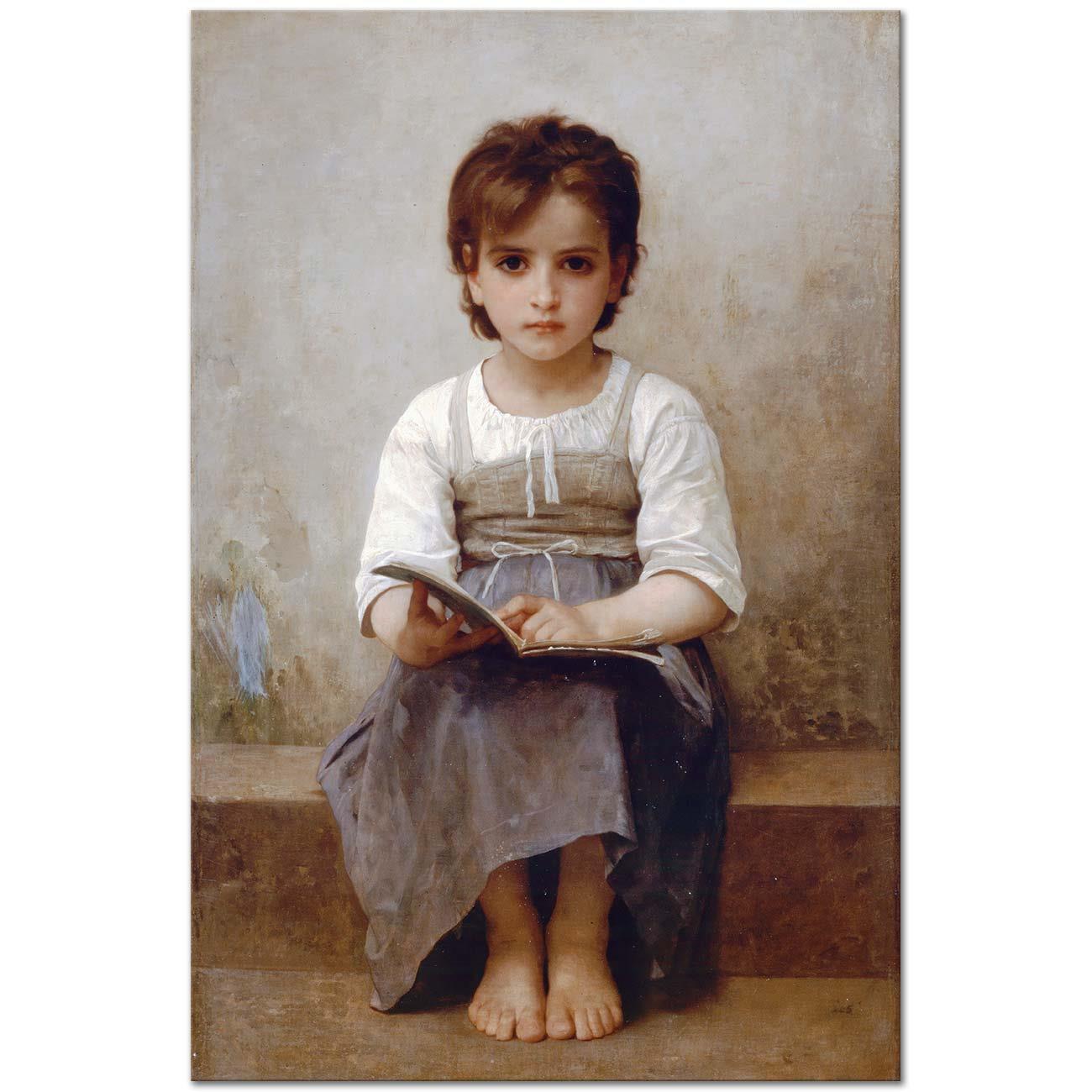 The Difficult Lesson by William Adolphe Bouguereau
