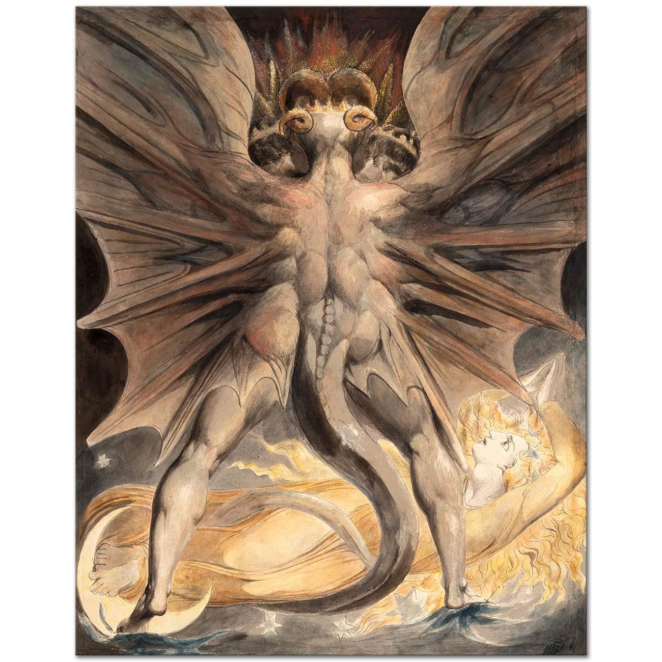 Great Red Dragon and the Woman Clothed in Sun by William Blake
