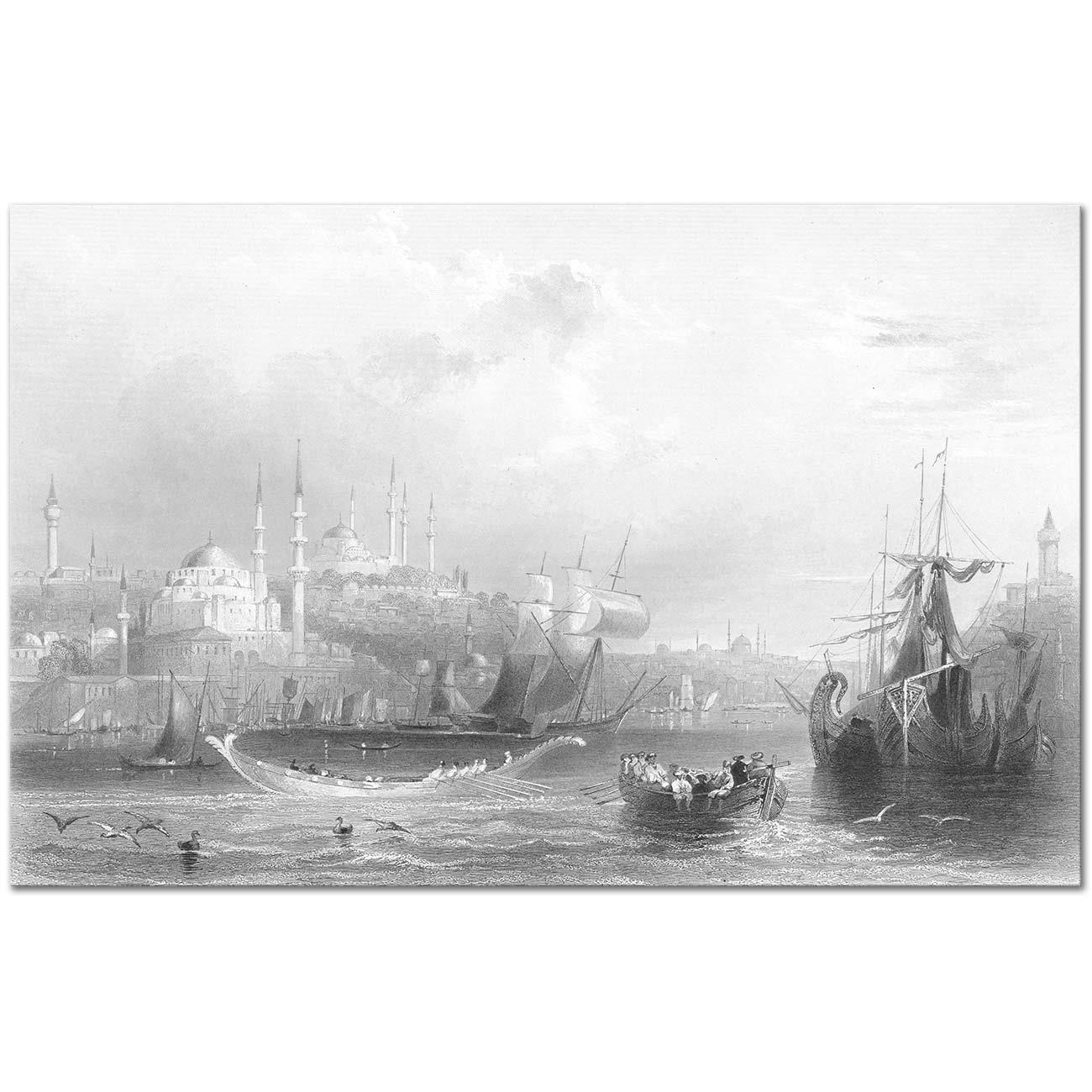William Henry Bartlett Port Constantinople Art Print