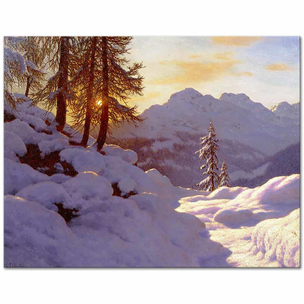Winter Landscape by Ivan Fedorovich Choultse as Art Print