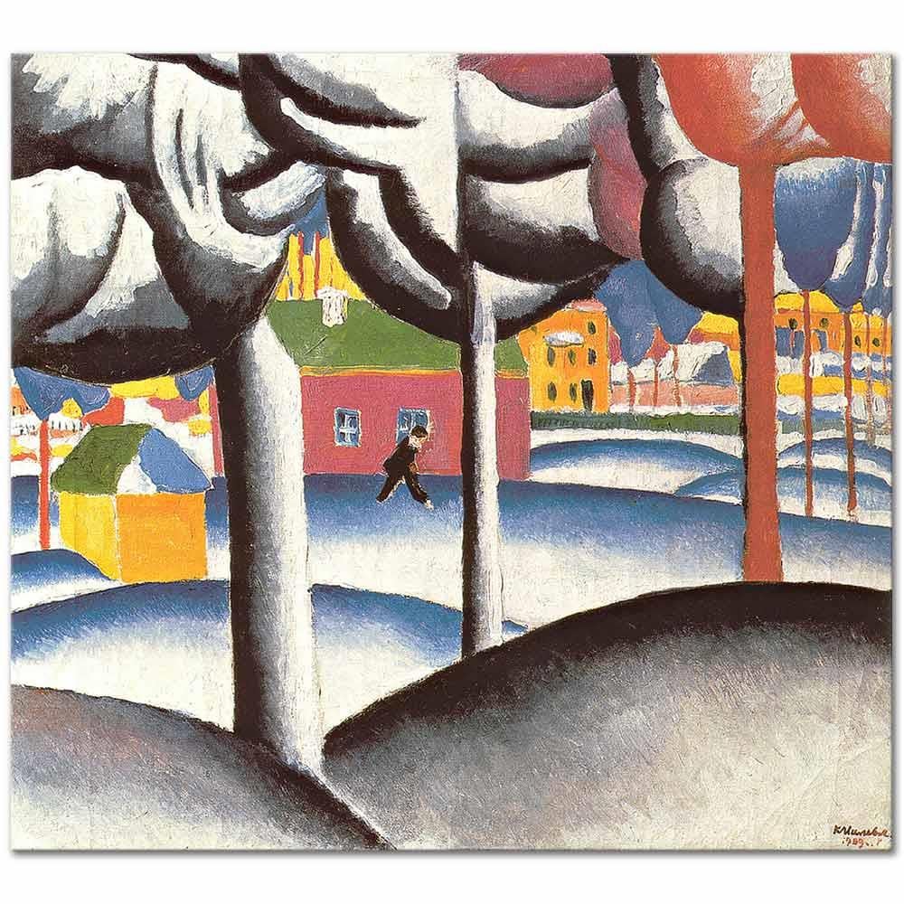 Kazimir Malevich Kış Manzarası Kanvas Tablo