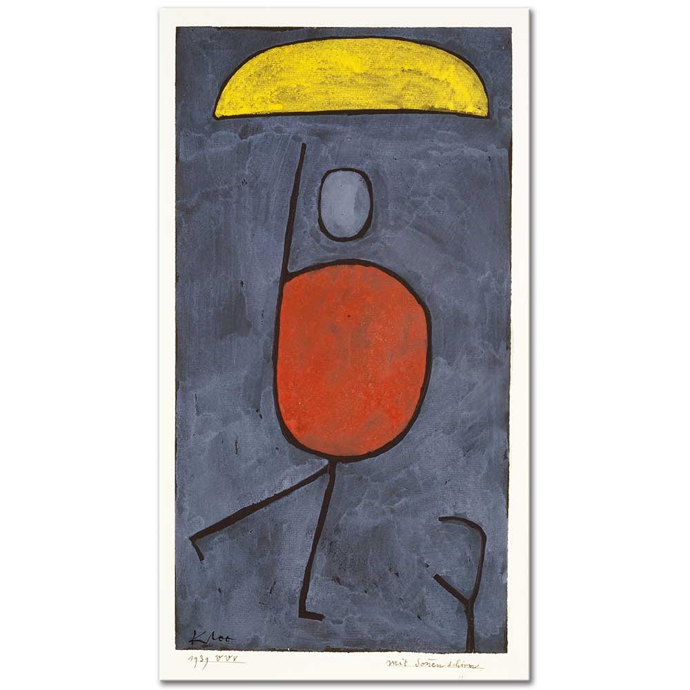 Paul Klee Bir Şemsiye İle Kanvas Tablo