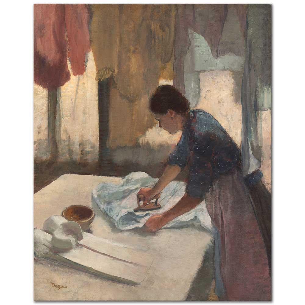 Edgar Degas Ütü Yapan Kadın Kanvas Tablo