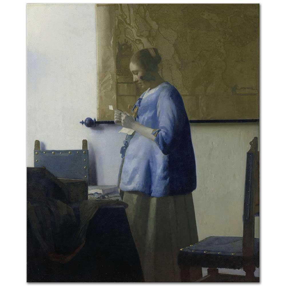 Woman Reading a Letter by Johannes Vermeer