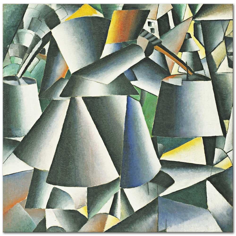 Kazimir Malevich Kova Taşıyan Kadın Kanvas Tablo