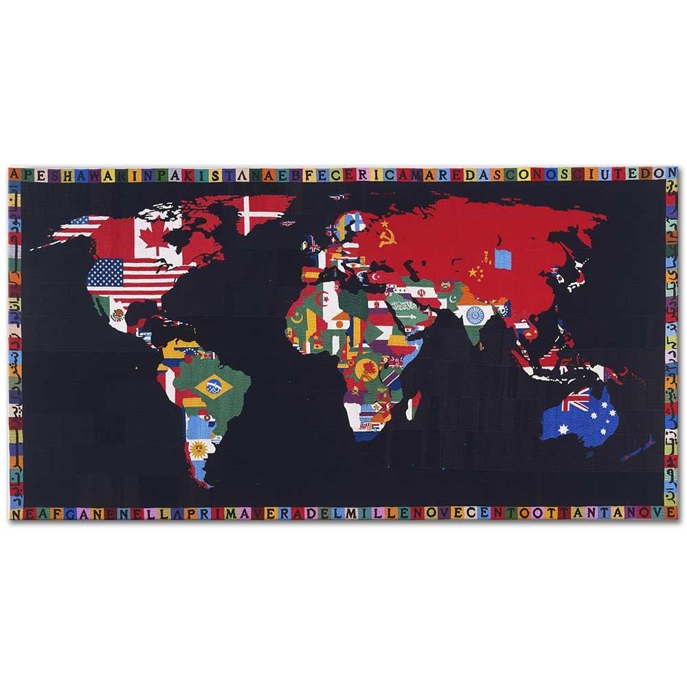 World Map by Alighiero Boetti as Art Print