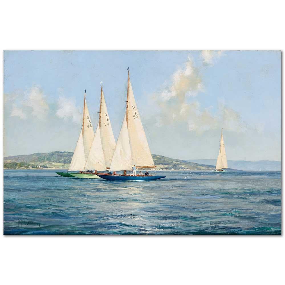 Montague Dawson Yat Yarışında Kanvas Tablo