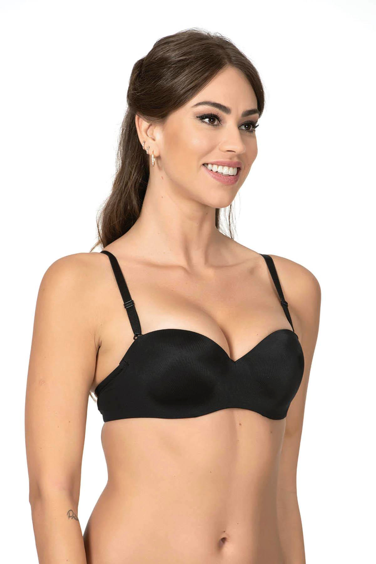  Desteksiz  Sütyen Siyah | Belvu 1110 