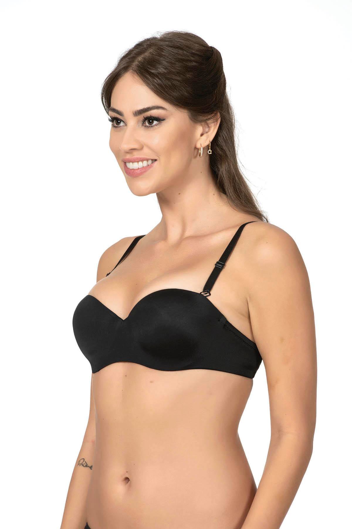  Desteksiz  Sütyen Siyah | Belvu 1110 