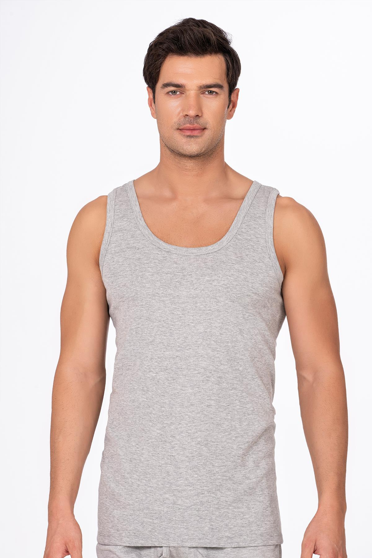  Erkek Ribana Atlet Gri Melanj |K0113