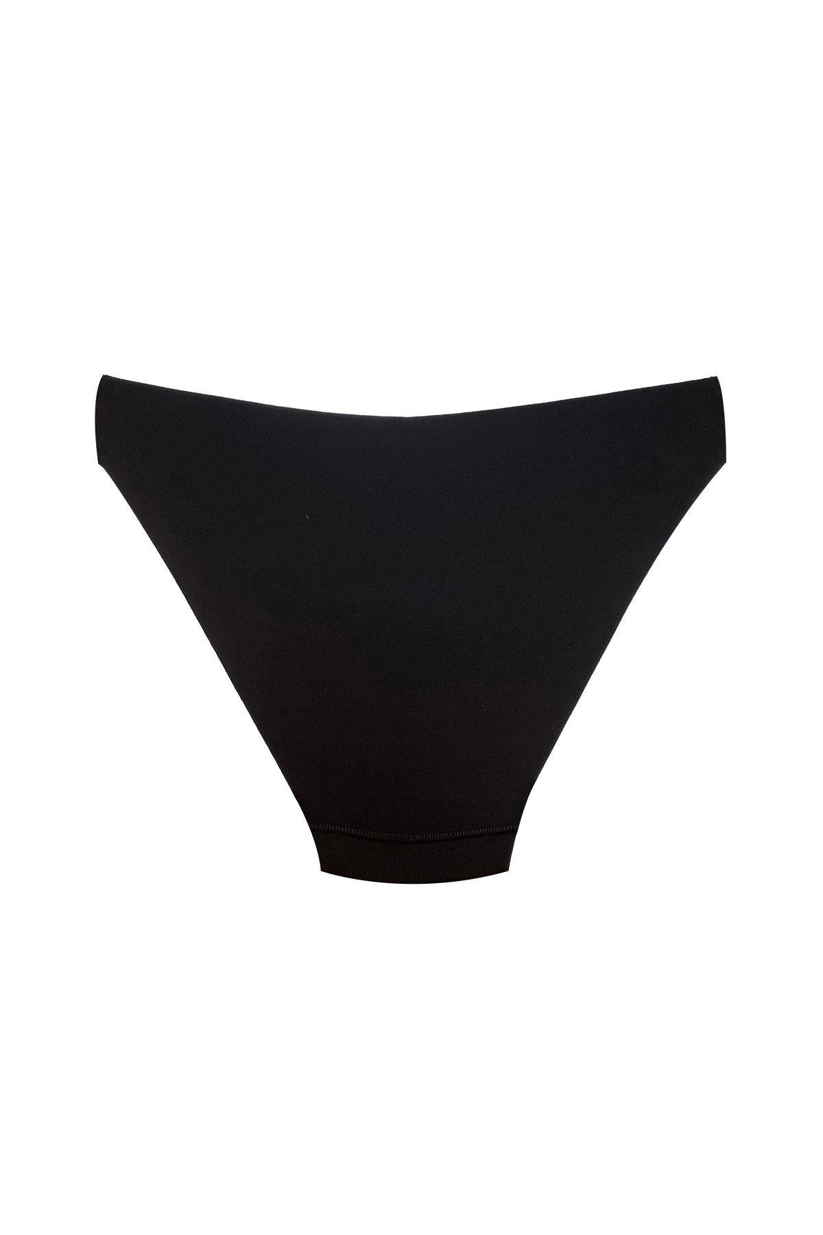 3'lü Paket Pamuklu Lazer Kesim Slip Külot | Siyah 0400