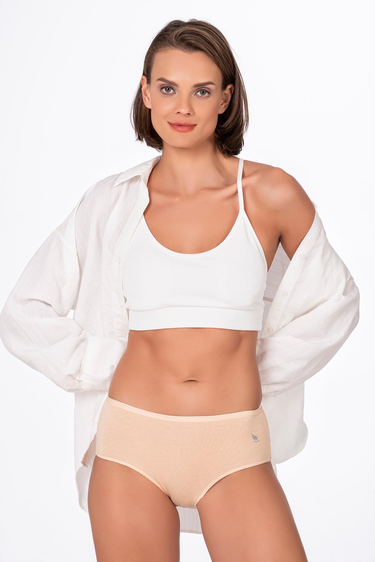 4'lü Paket Kadın Pamuklu Modal Bato Yüksek Bel Külot | Asorti K23922