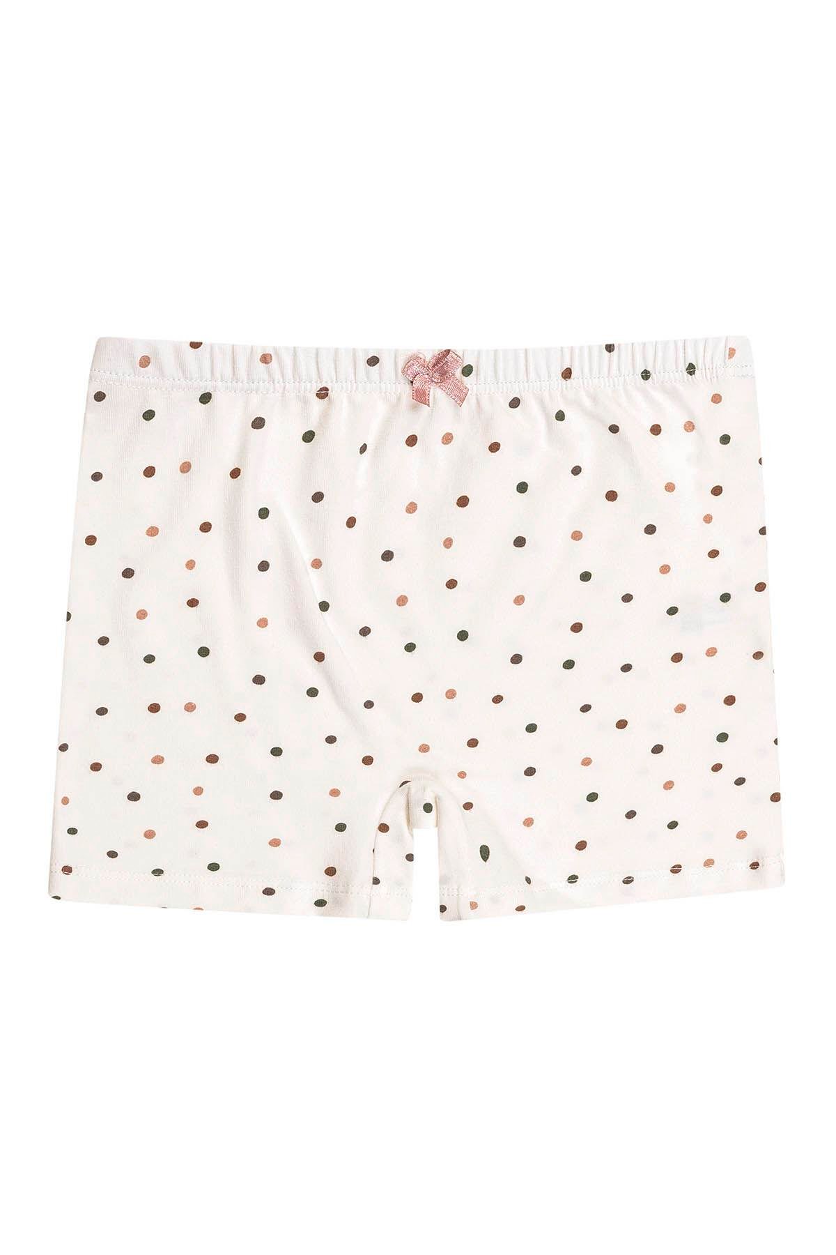 5'li Paket Kız Çocuk Karışık Desenli Pamuklu Yumuşak Şort Boxer | 41602