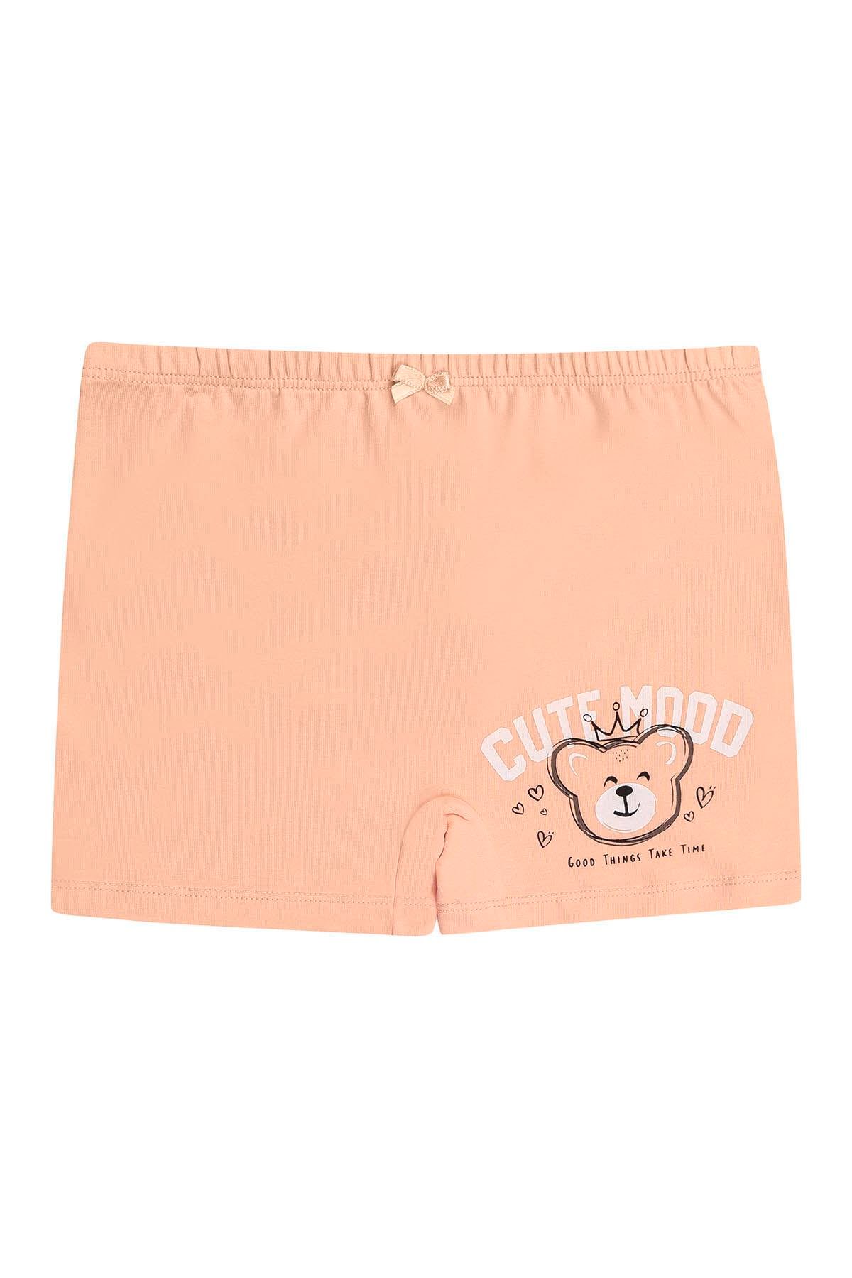 5'li Paket Kız Çocuk Karışık Desenli Pamuklu Yumuşak Şort Boxer | 41602