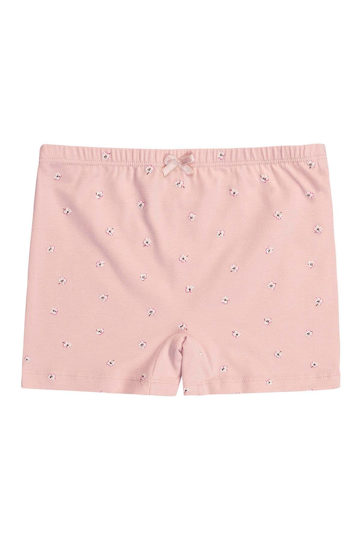 5'li Paket Kız Çocuk Karışık Desenli Pamuklu Yumuşak Şort Boxer | 41602