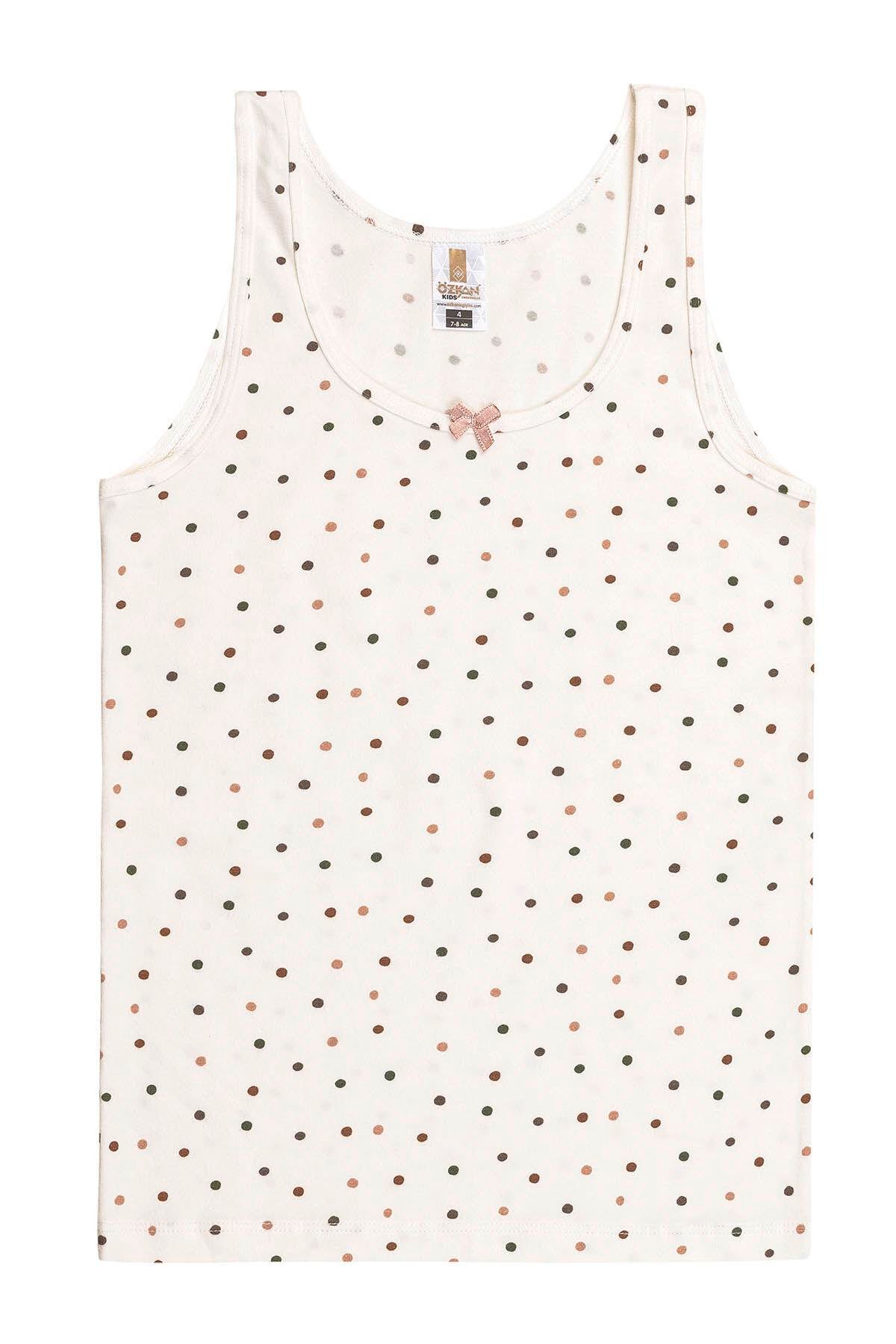 5'li Paket Kız Çocuk Karışık Renkli Desenli Pamuklu Yumuşak Kalın Askılı Atlet | 41600