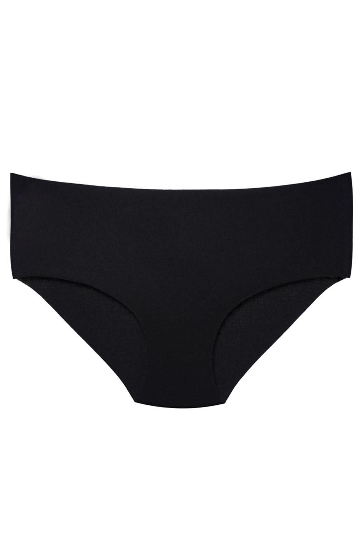 Bikini Toparlayıcı Pamuk Lazer Kesim Siyah | 3816