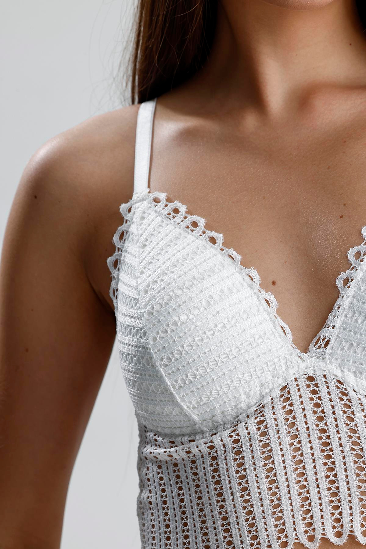 Dantelli Bralet Sütyen Takım | Ekru 810