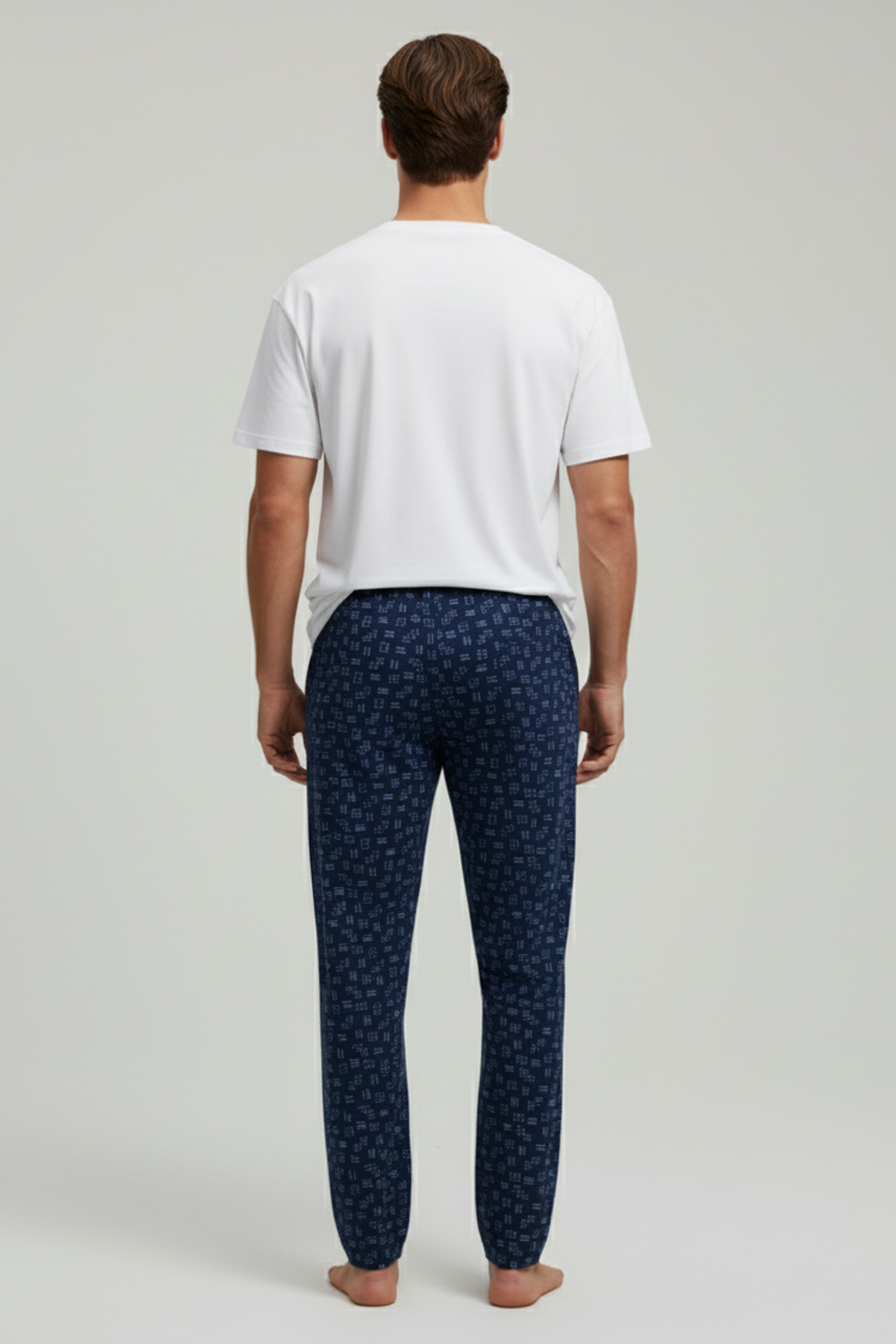 Erkek %100 Pamuk Cepli Ekose Pijama Altı | 040